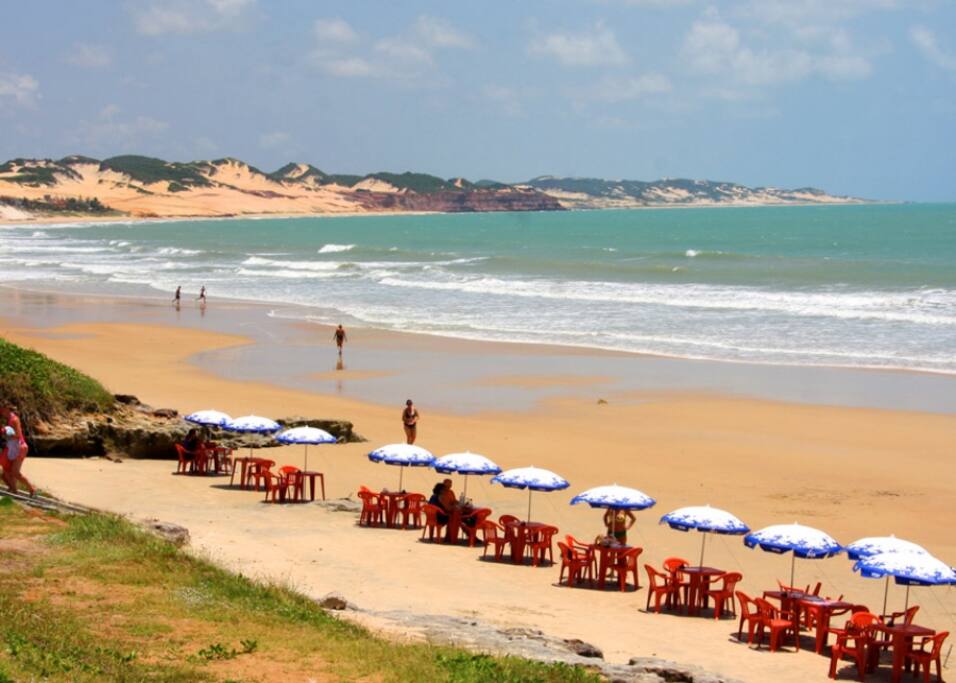 Praia de cotovelo.