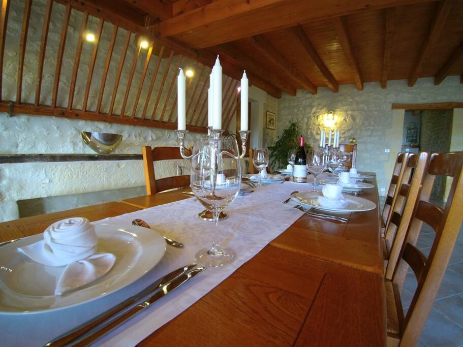 The dining area