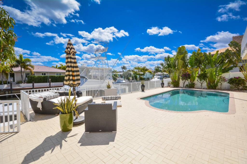 Pool deck and Patio area