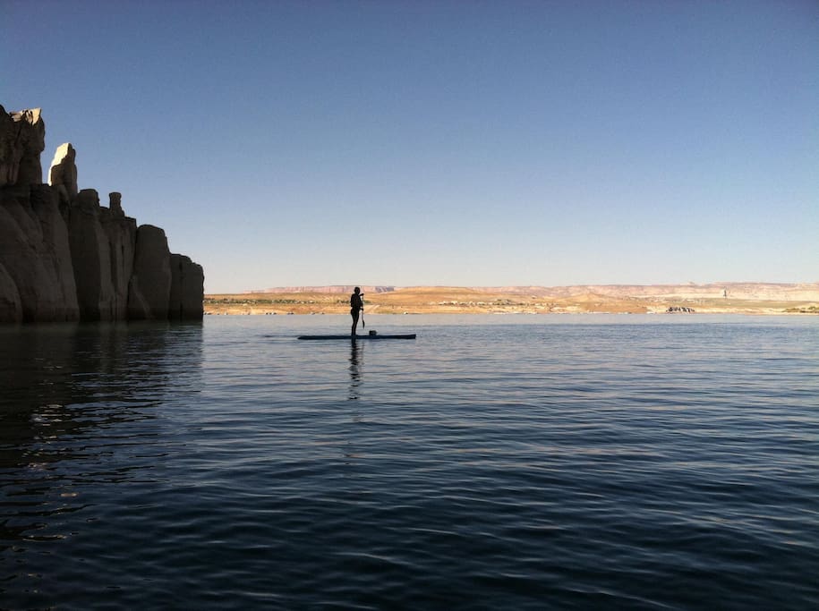 Paddle boarding Lone Rock!