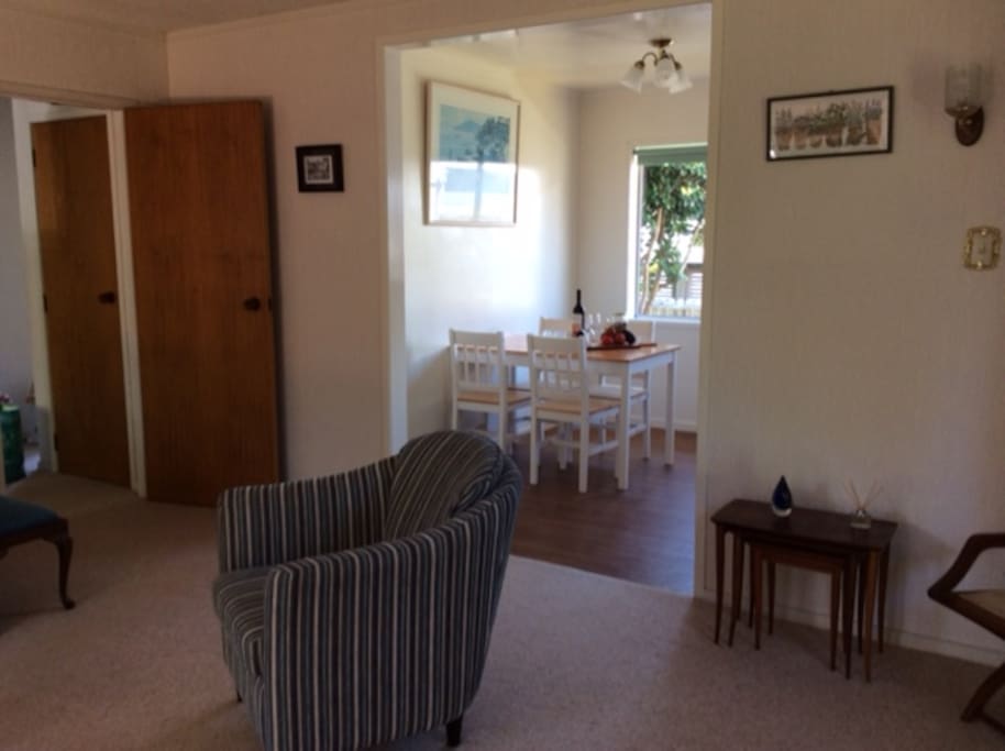 Lounge semi open plan with kitchen diner.