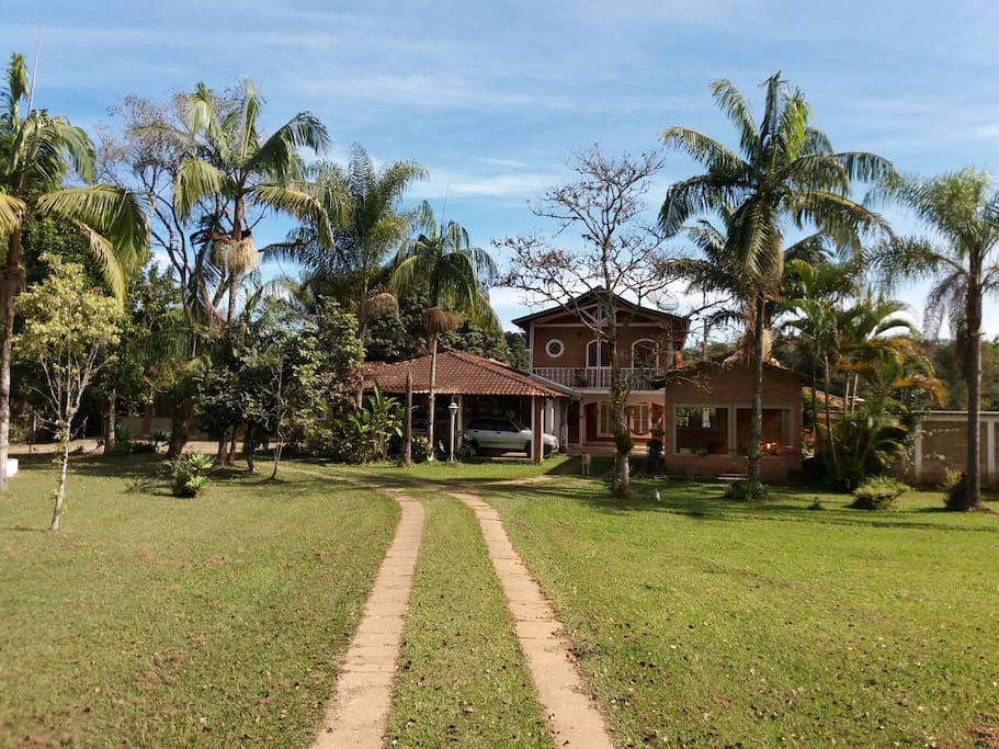 A frente da casa