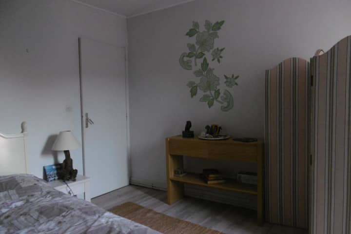 A cozy room on a pretty listed street.