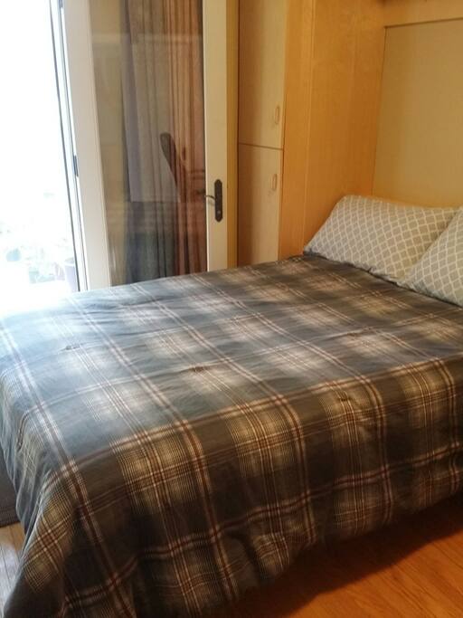 Comfortable Wall bed with double size mattress