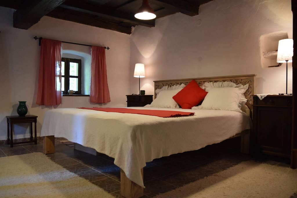 The bedroom in the main floor