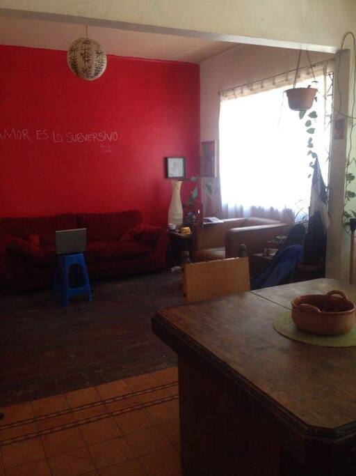 Large, comfy sofas.
