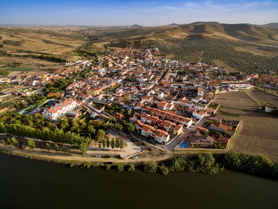 Vista aérea de las Herencias a orillas del Tajo