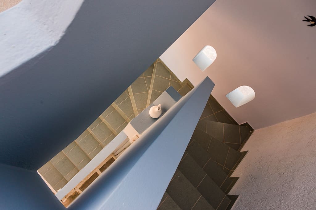 Stairs to the apartments