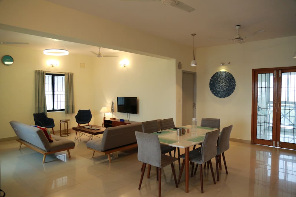 View of living cum dining space