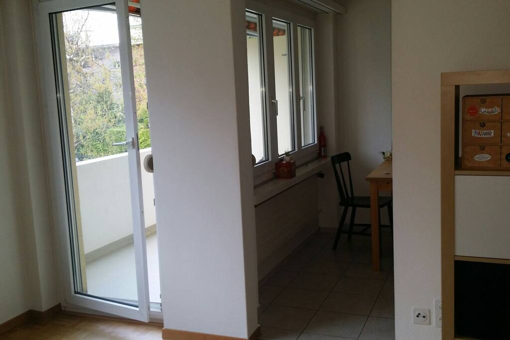Entrance to Balcony and Kitchen from Bedroom