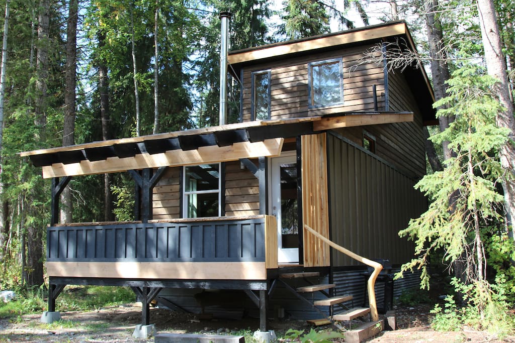 This cabin was built mostly with recycled materials by Taro in 2015