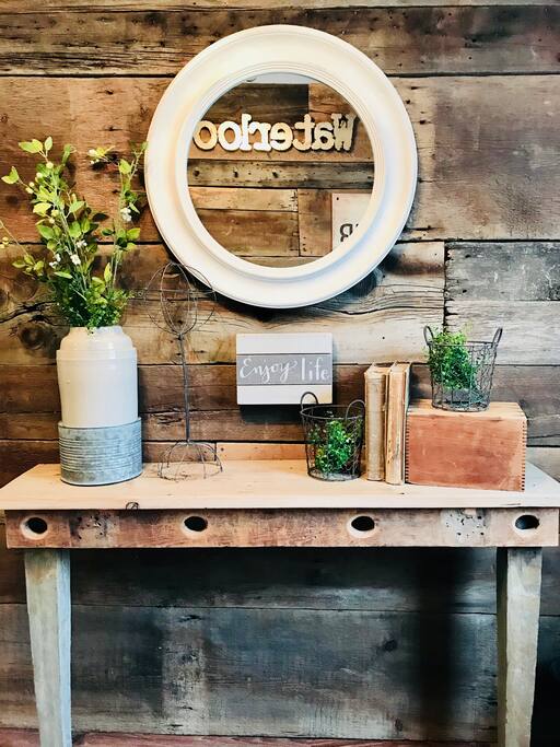 Barnwood entryway