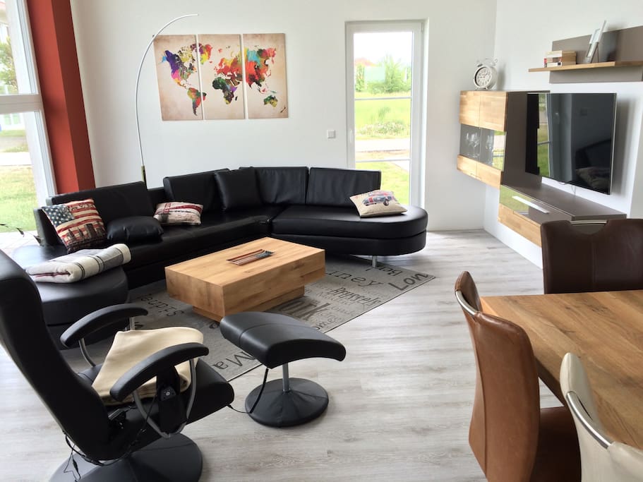 Die Sitzecke im Wohnzimmer