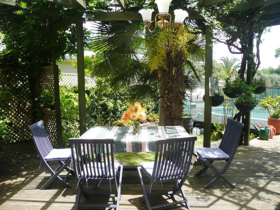 Patio to pool area