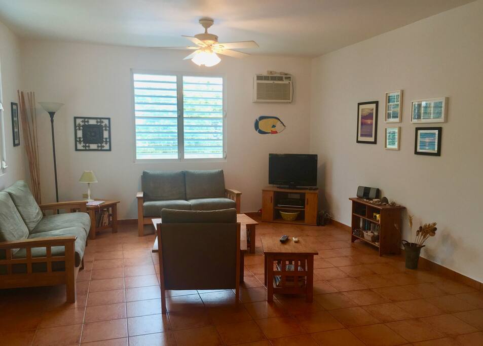 Upstairs living room has plenty of space