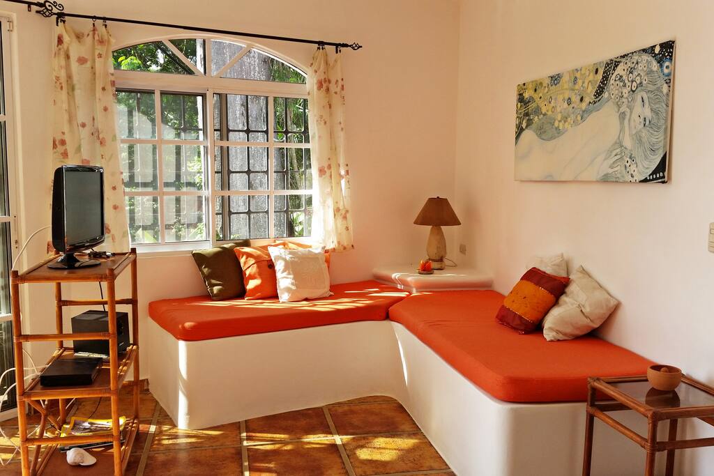 Comfortable sofa to relax and watch TV