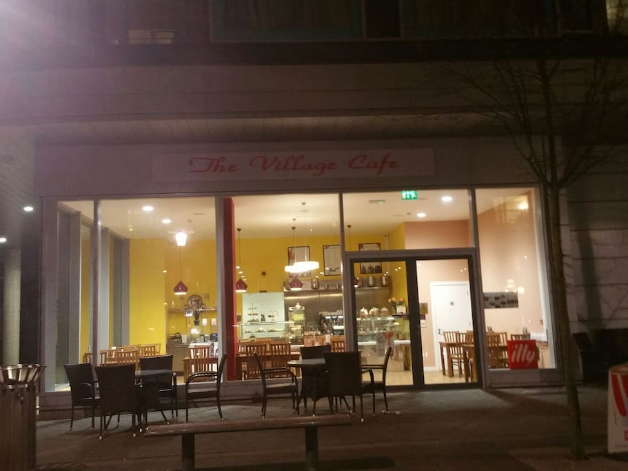 A small café shop next to the High Point Village