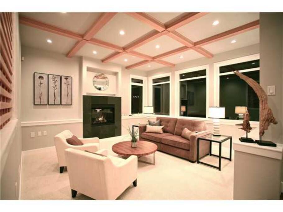 Cozy Sunken Living Room (furniture has been updated recently)