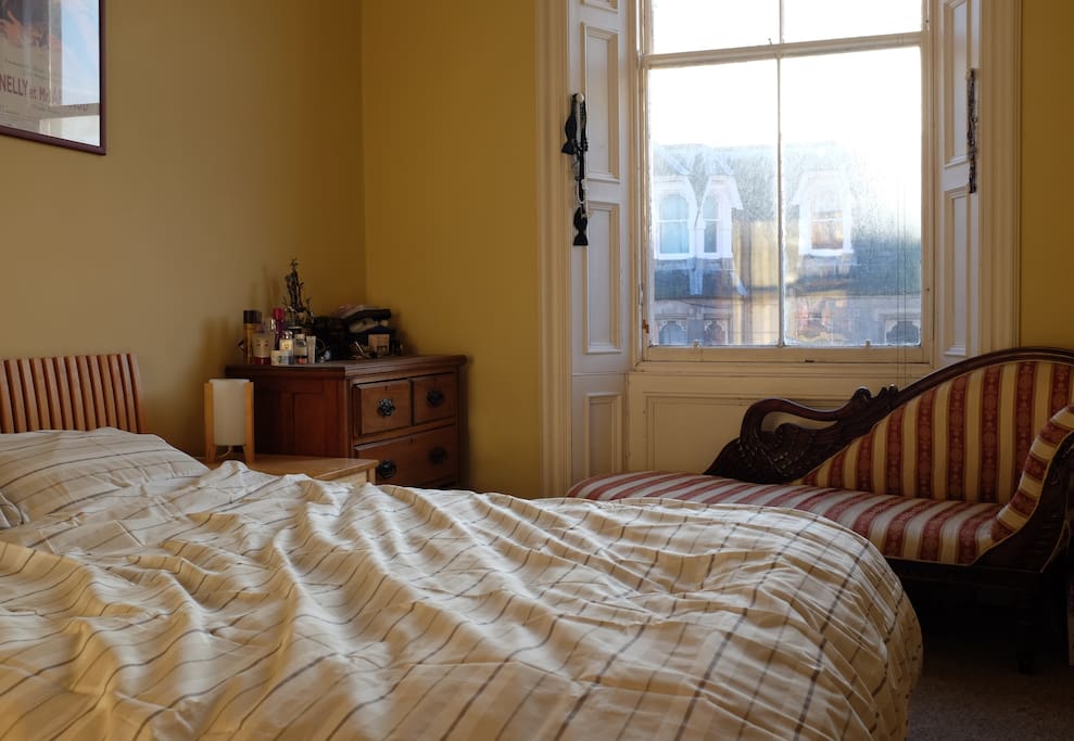 The bedroom.