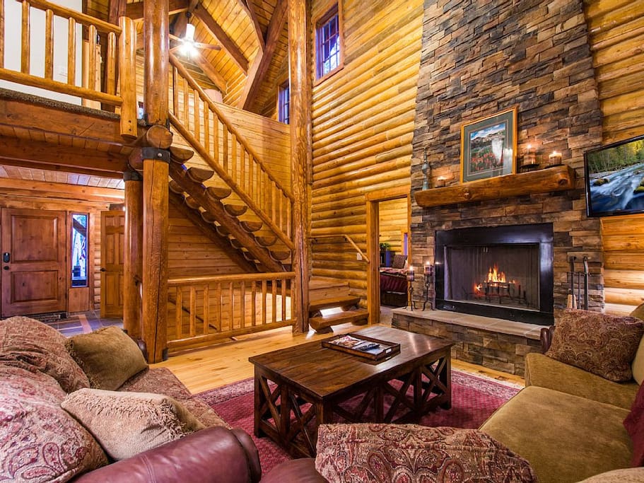 Well-Appointed Great Room with Wood-Burning Fireplace