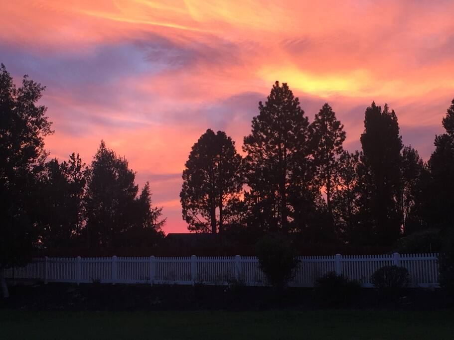 Sunset from the front yard