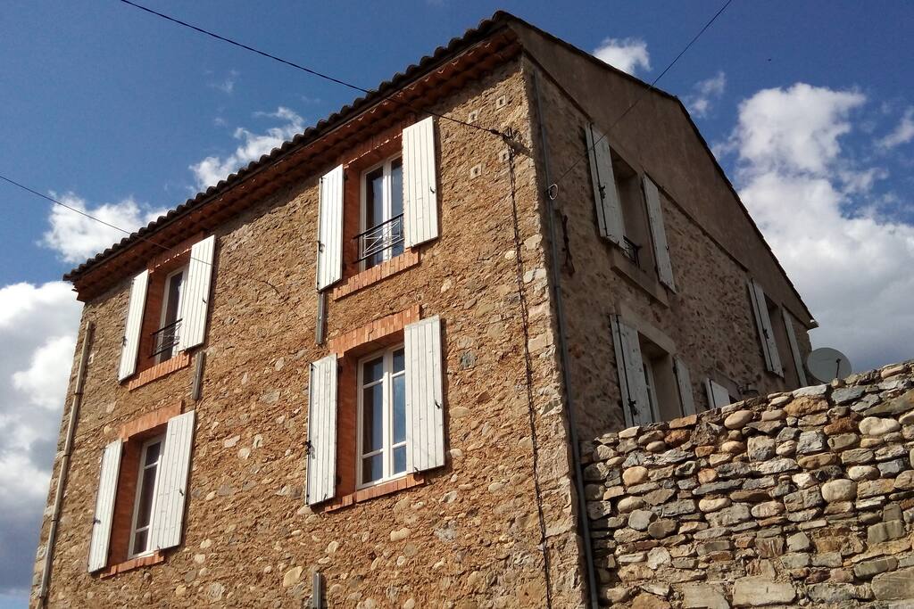 South and east façades of property