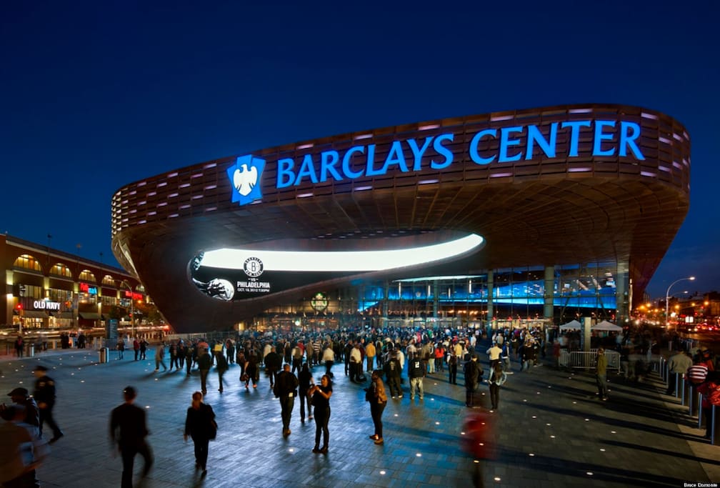 Barclays Center just steps away from the front door