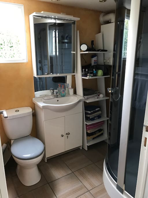 Salle d'eau - cabine de douche + Wc