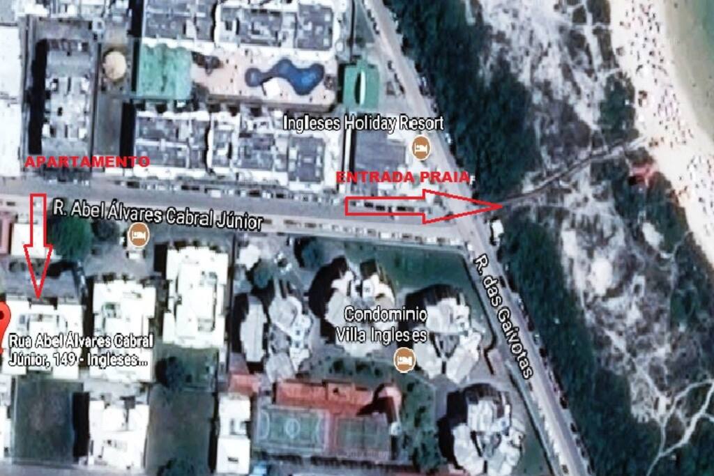 Distância do apartamento à praia: 140 m