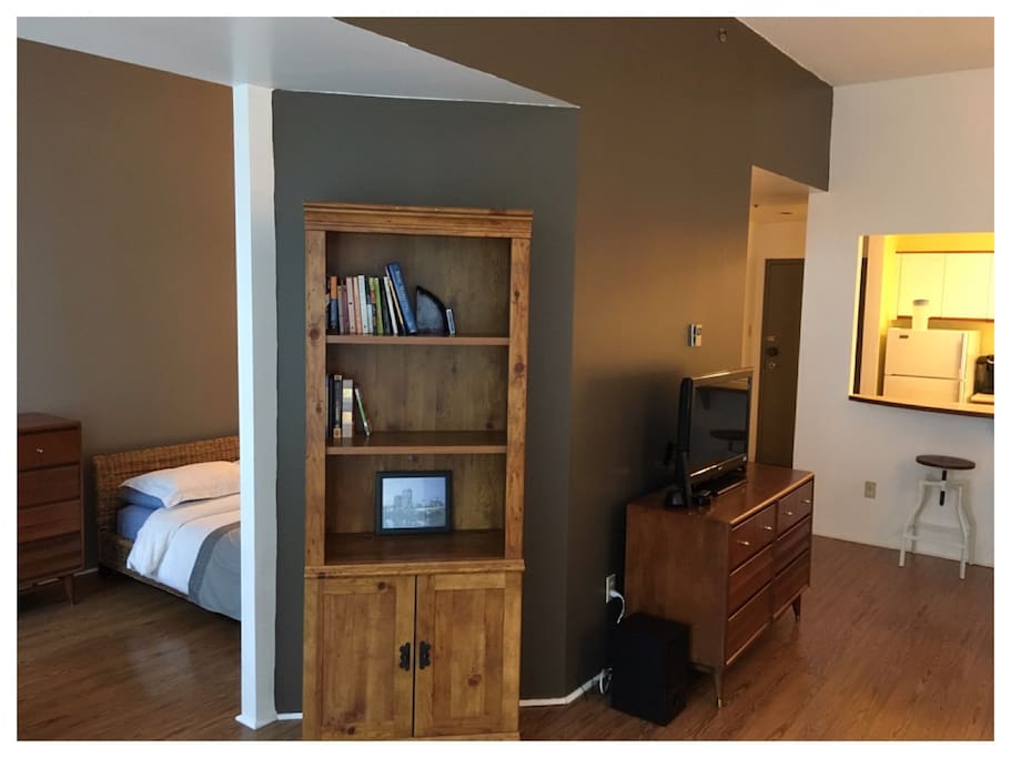 My home is warm, inviting, and has a view of the water front.