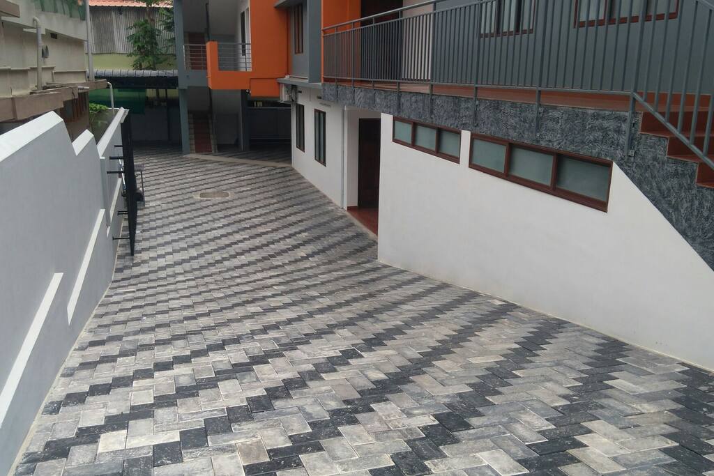Entrance to parking area