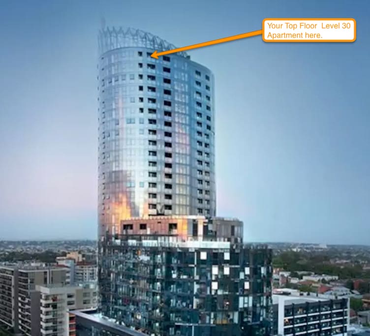 Your apartment is on top level - Level 30, amazing views