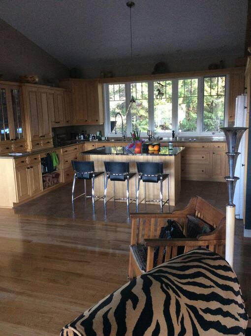 View from great room to kitchen