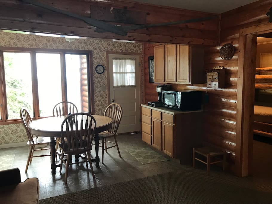 Kitchen over looks the lake.