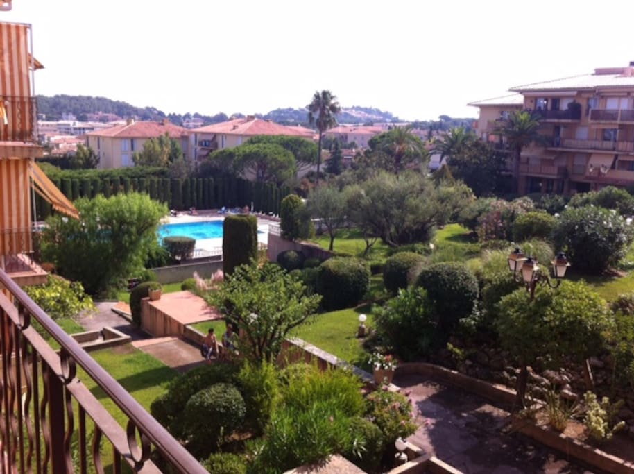 Vue piscine - jardin - la Cittadelle