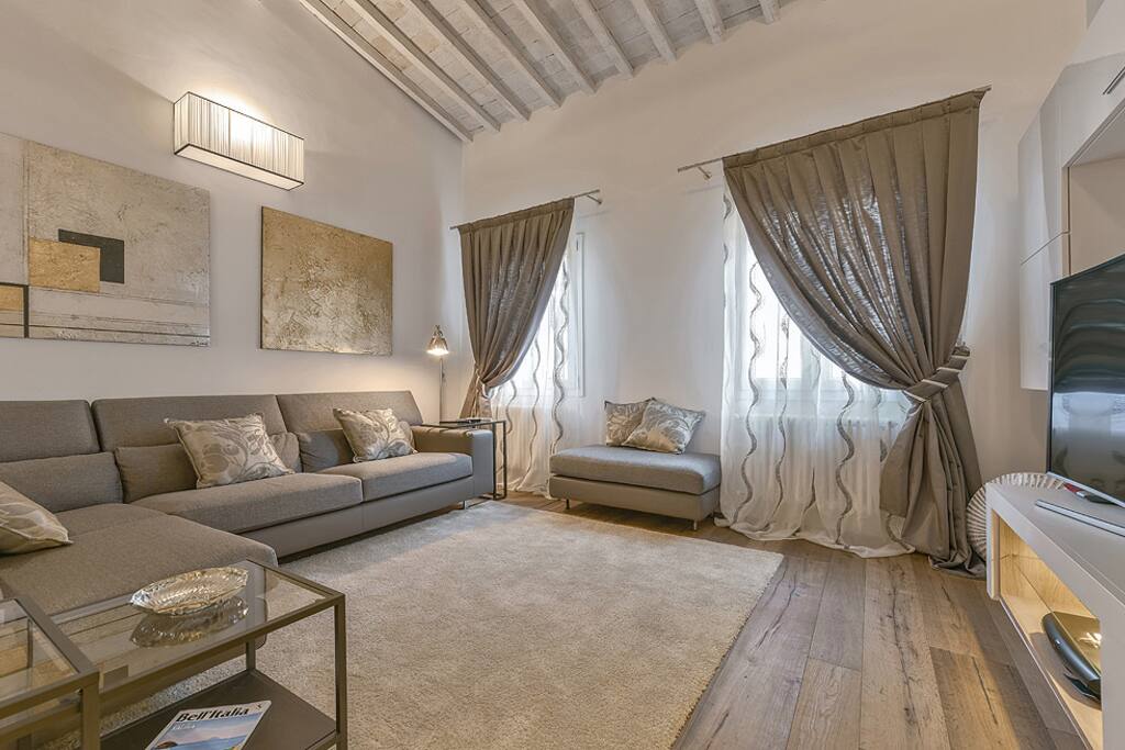 The confortable and spacious sofa