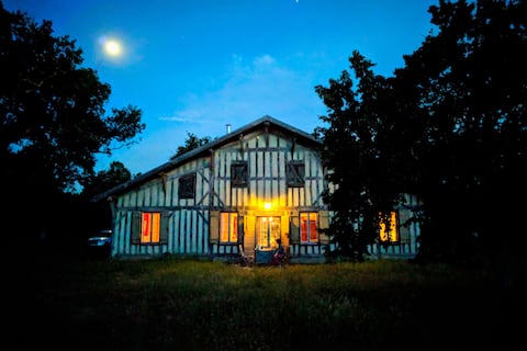 Ocean and forest house