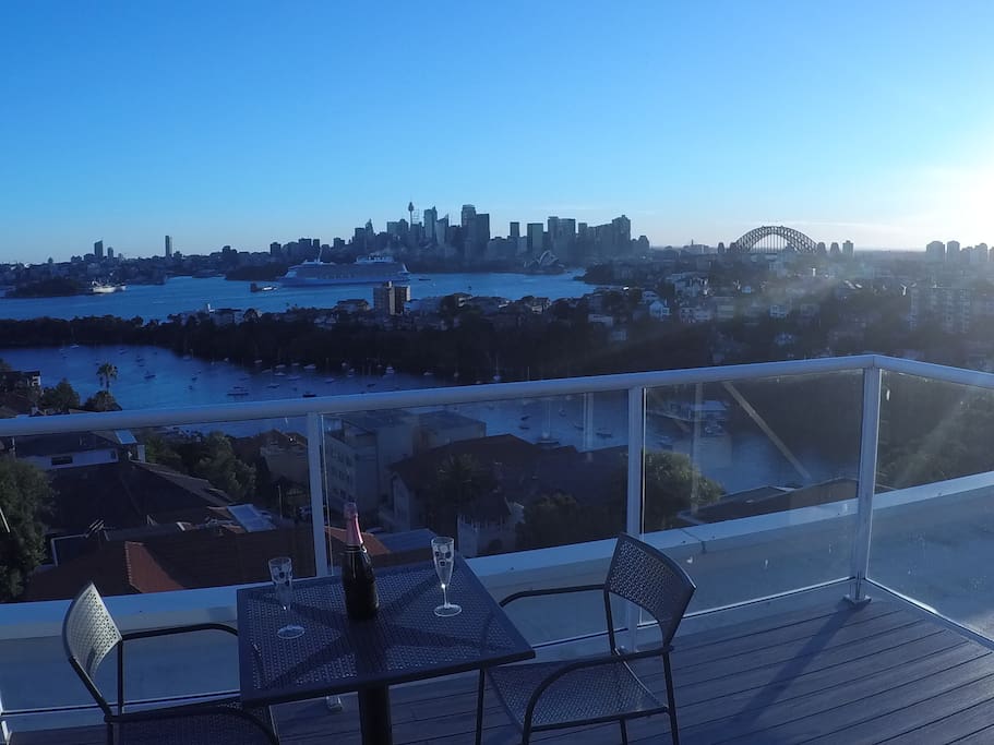 Harbour views from Roof Top Patio