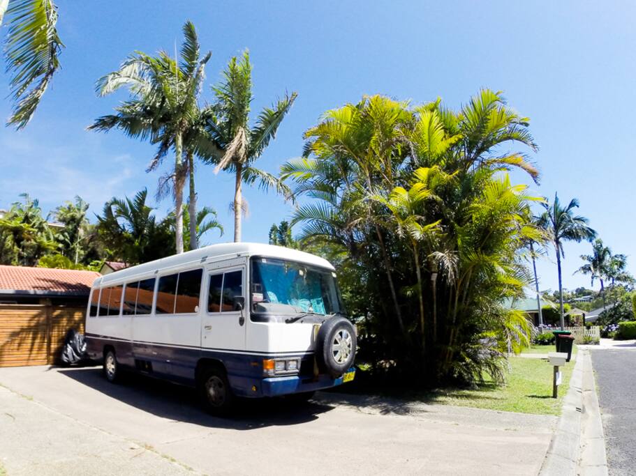 Parked at the Caravan Park of your choice.