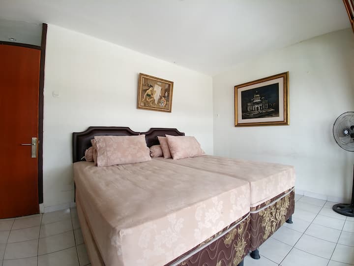 Bedroom 3 at upper floor, for 4 people with fan