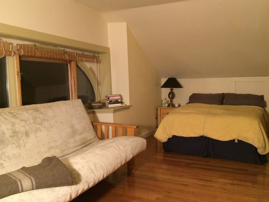 Guest room has fresh sheets and towels, desk, cable TV and HBO