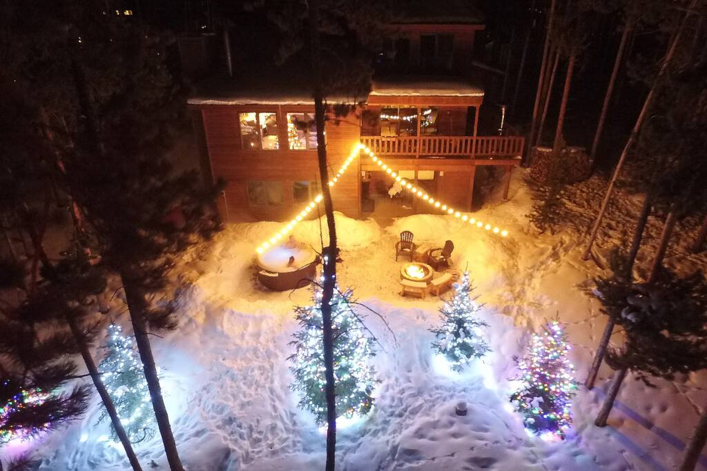Shot of the back of the house taken with a Drone