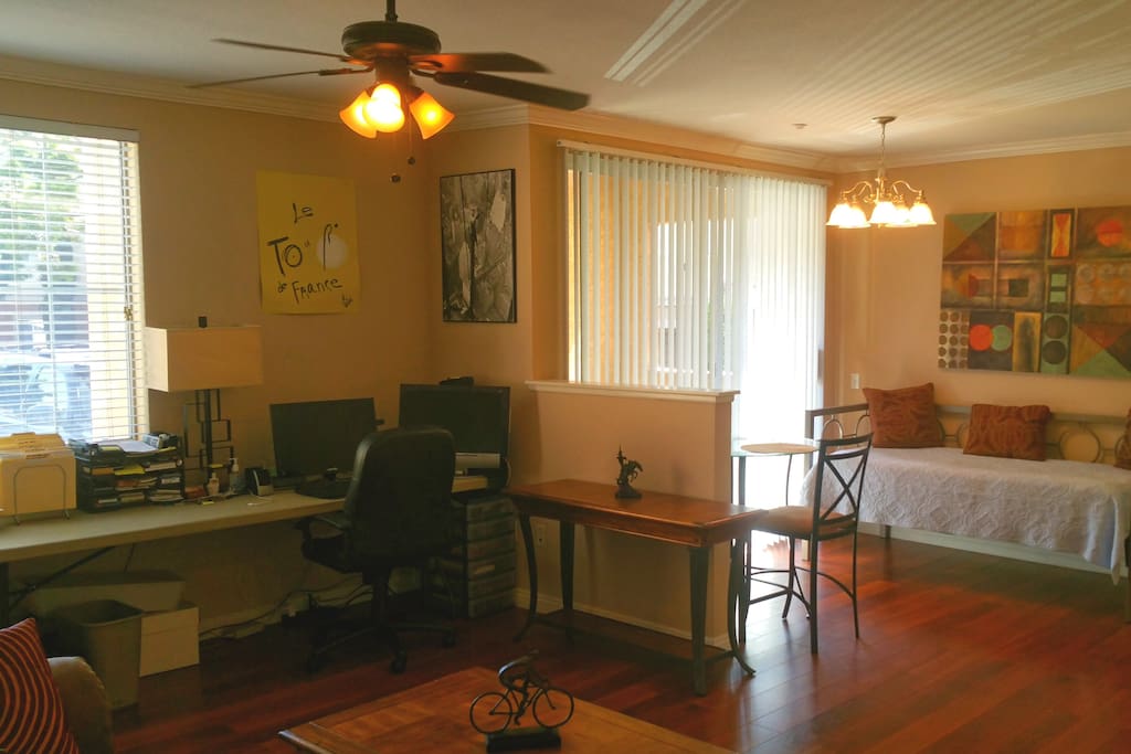 Light & Bright Common Area with Wood Flooring through out entire unit.