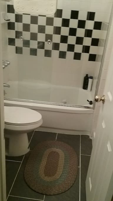 Private bathroom with tub/shower