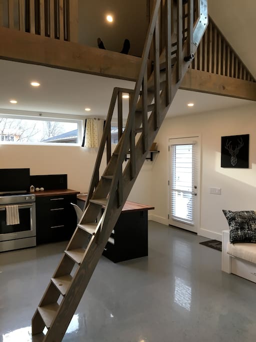 ladder up to loft