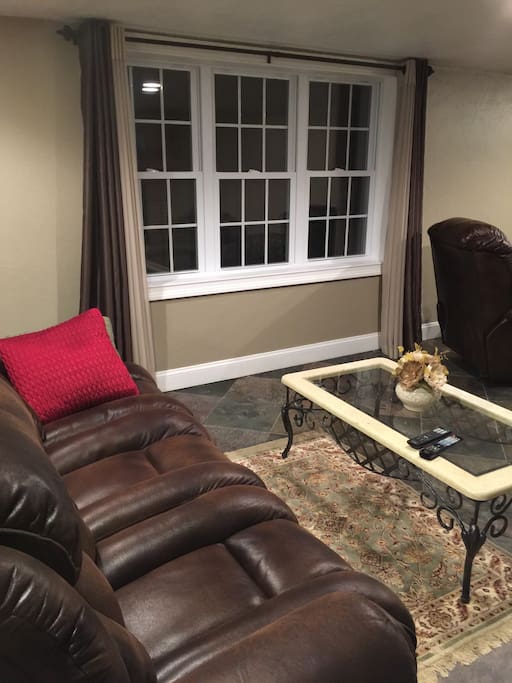Couch/window in living area.