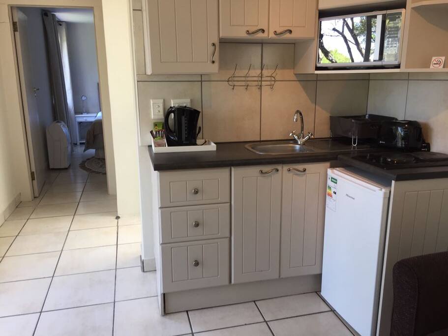 Open plan kitchenette with all the essentials