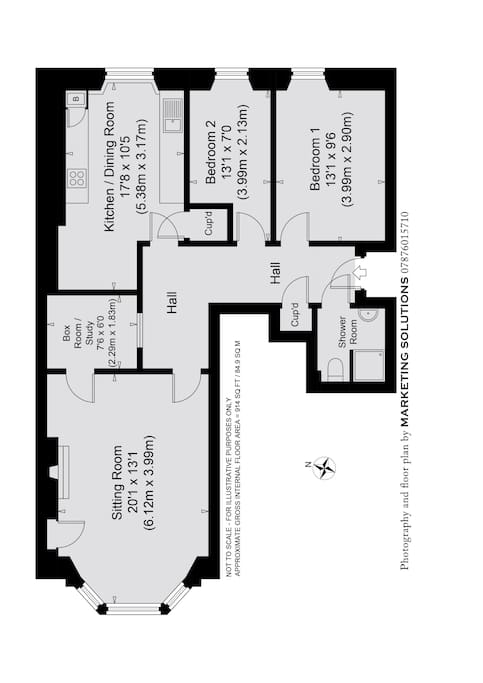 The layout of the flat