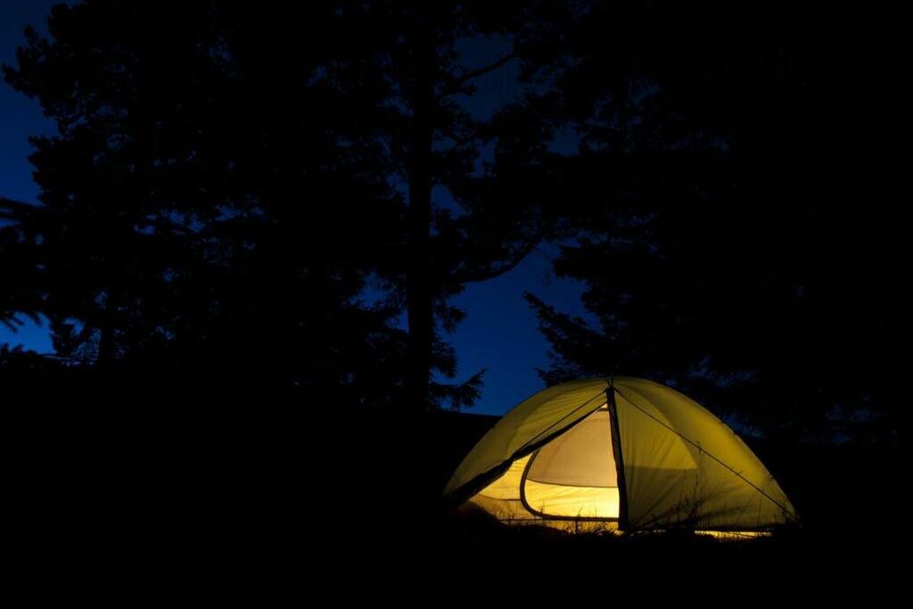 camping at night