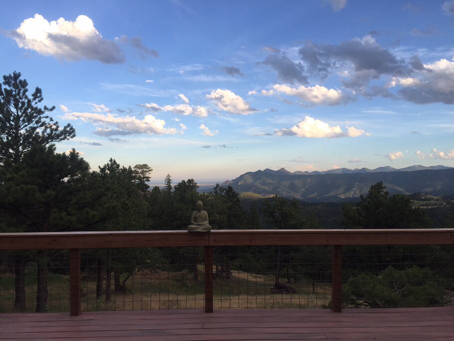 View off the back deck at sunset